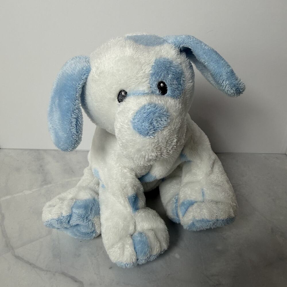Ty Pluffies Baby Pups Blue White Spotted Puppy Dog Plush 2009 Stuffed Tylux